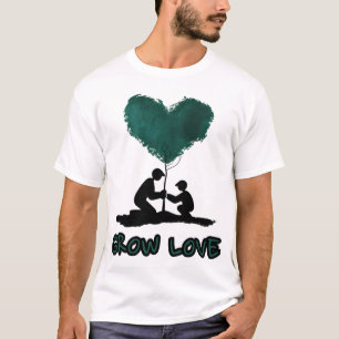 Grow Love Tree Illustration, Heart Shaped Nature A T-Shirt