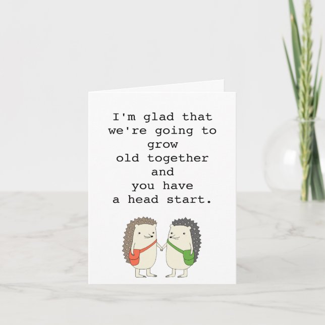 Grow Old Together Funny Friends of Spouse Birthday Card (Front)