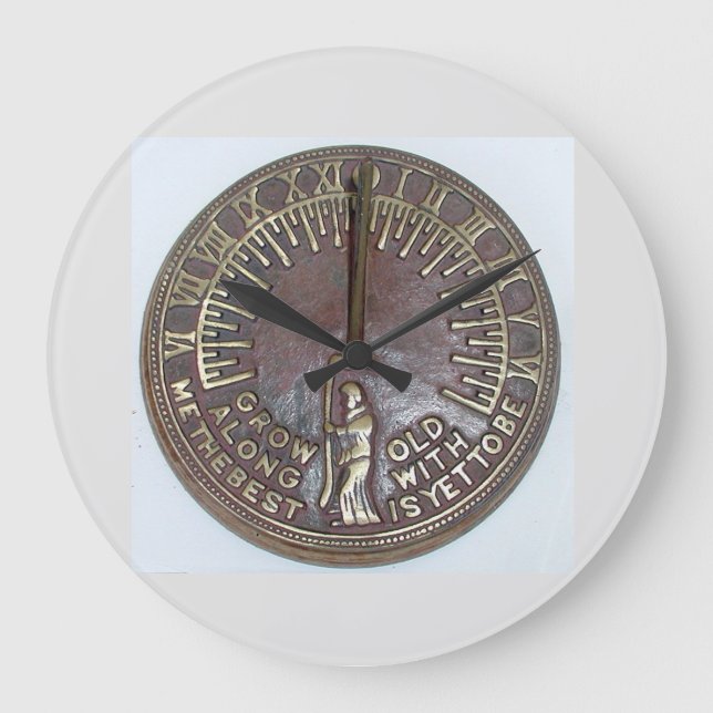 GROW OLD WITH ME THE BEST IS YET TO BE LARGE CLOCK (Front)
