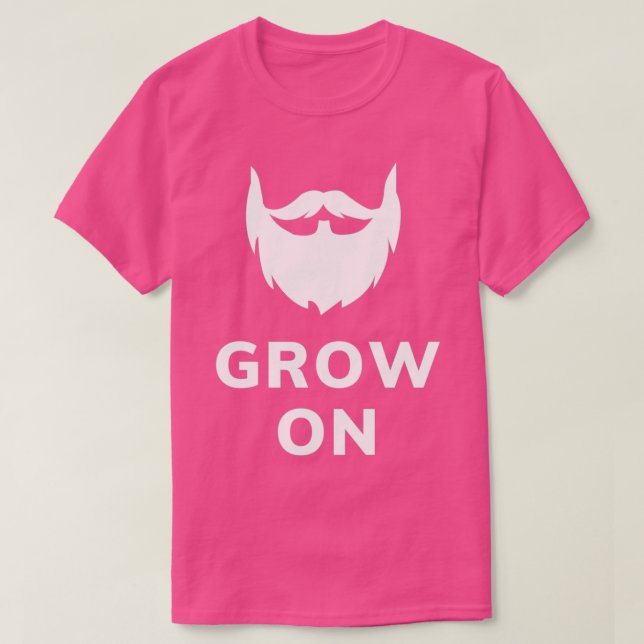 Grow On White Text Version 1 T-Shirt (Design Front)