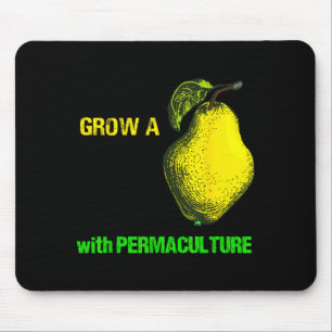 Grow Pear Organic Sustainable Permaculture Retro D Mouse Pad