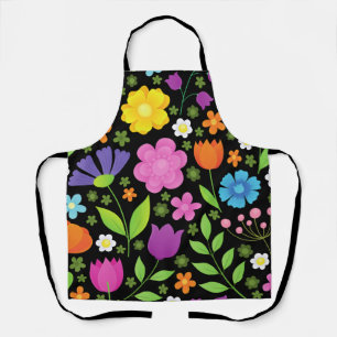 Grow Positive Flowers Colourful    Apron