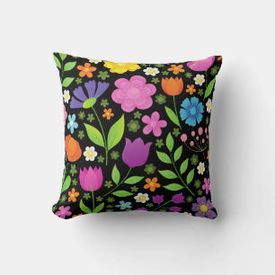 Grow Positive Flowers Colourful  Cushion