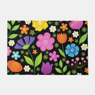 Grow Positive Flowers Colourful Doormat
