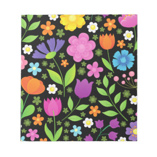 Grow Positive Flowers Colourful    Notepad