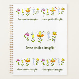 Grow positive thoughts flowers planner
