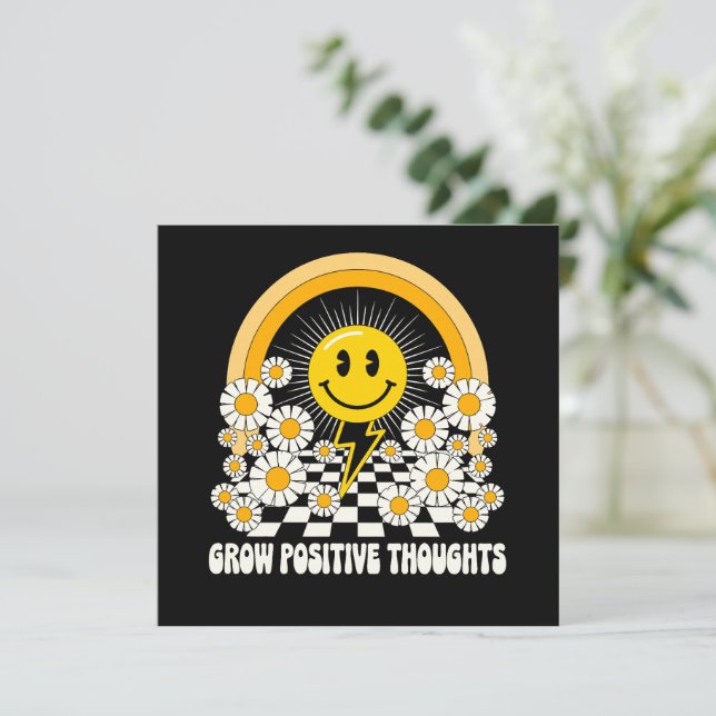 Grow Positive Thoughts – Inspirational Floral (3) (Standing Front)