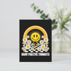 Grow Positive Thoughts – Inspirational Floral (3) Postcard