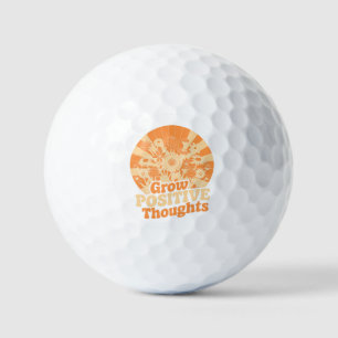 Grow Positive Thoughts – Inspirational Floral (8) Golf Balls