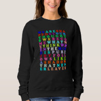 Grow Positive Thoughts Rainbow Inspirational Quote