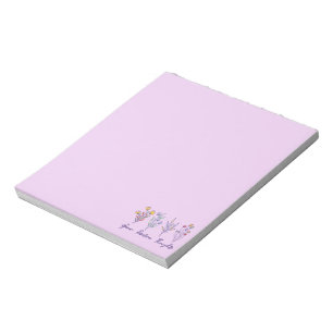 Grow Positive Thoughts Wildflower Floral Plant Notepad