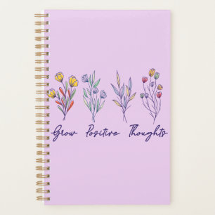 Grow Positive Thoughts Wildflower Floral Plant Planner