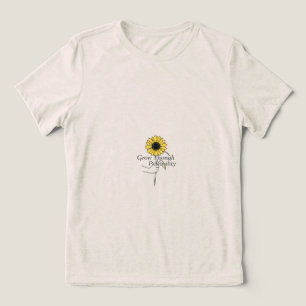 "Grow Through Positivity - Flourish in Every Momen Tri-Blend Shirt