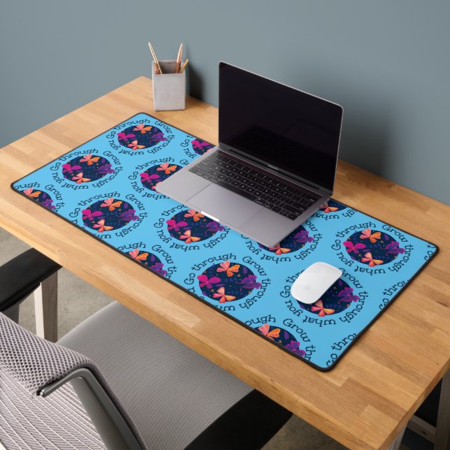 Grow Through What You Go Through Desk Mat (Office 2)