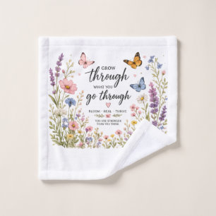 Grow Through What You Go Through Inspirational W Bath Towel Set