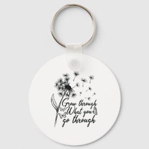Grow Through What You Go Through Insrational Motiv Key Ring