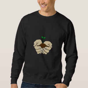 Grow Tree Nature Environment Earth Day Gnome Wom Sweatshirt