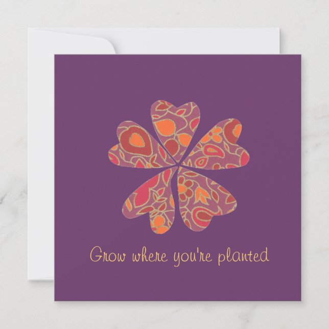 Grow Where You're Planted change-of-address card (Front)