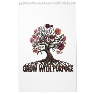Grow With Purpose Floral Tree 12 Month Calendar