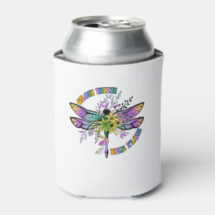 Grow With The Flow Funny Dragonfly T-Shirt Can Cooler