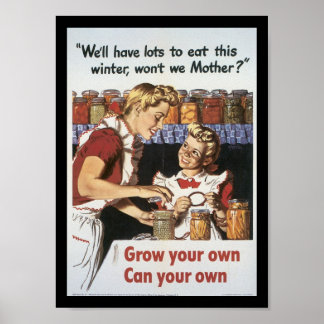 Grow Your Food World War 2 Poster
