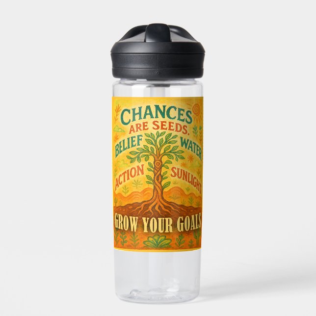 Grow Your Goals Water Bottle (Front)
