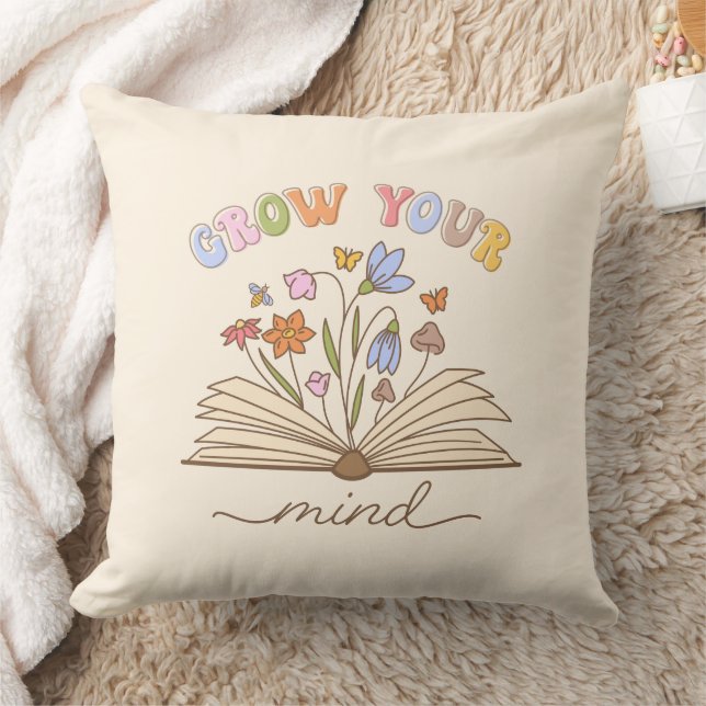 Grow Your Mind Book Lover Reading is Love Cushion (Blanket)
