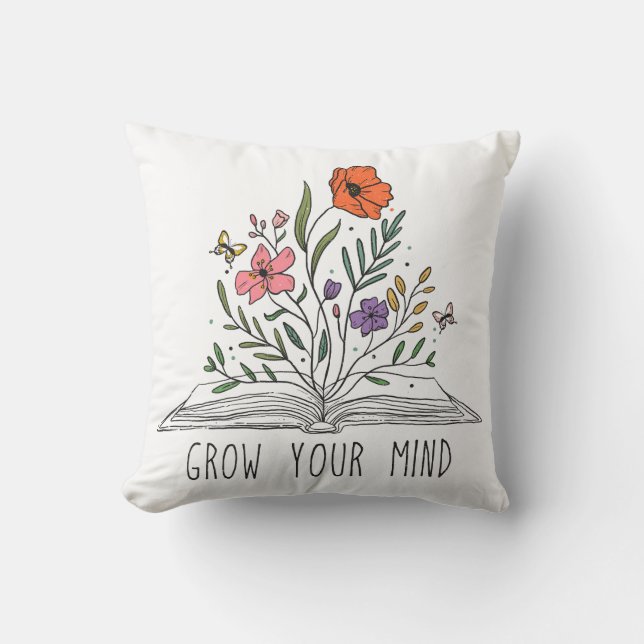 Grow Your Mind Wildflowers Cushion (Front)