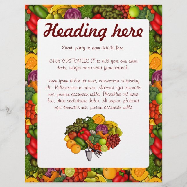 Grow Your Own, customisable Flyer (Front)