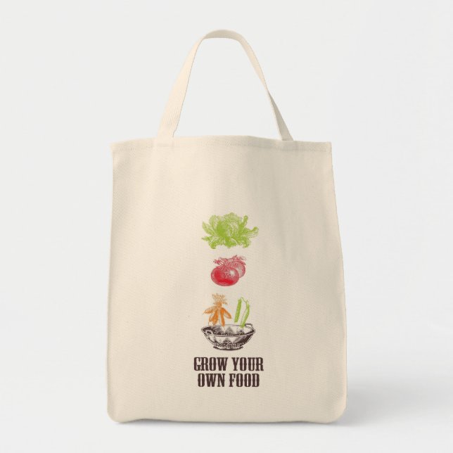 Grow Your Own Food Grocery Tote (Front)