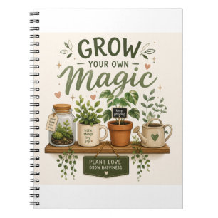 Grow Your Own Magic   Mini Garden Aesthetic Plant  Notebook