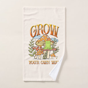Grow Your Own Way – Meditating Frog & Mushroom Bath Towel Set