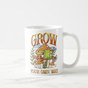 "Grow Your Own Way" Meditating Frog & Mushroom Coffee Mug
