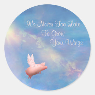 Grow Your Wings Classic Round Sticker
