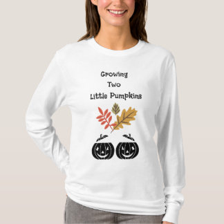 Growing 2 Little Pumpkins - Twin Mum-to-be Fall T-Shirt