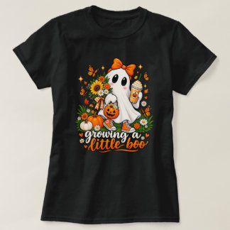Growing a Little Boo Cute Halloween Ghost Fall   T-Shirt
