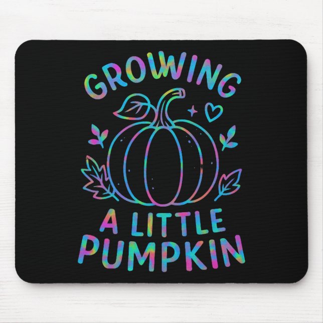 Growing A Little Pumpkin Fall Pregnancy Announceme Mouse Pad (Front)