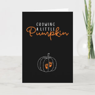 Growing A Little Pumpkin Fall Pregnancy Thanksgivi Card