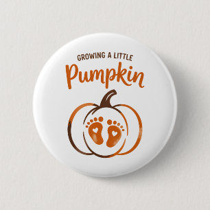 Growing a Little Pumpkin Funny Fall 6 Cm Round Badge