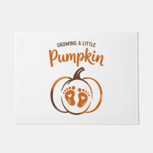 Growing a Little Pumpkin Funny Fall Doormat