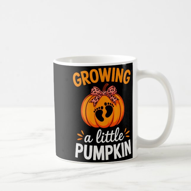 Growing A Little Pumpkin Maternity Thanksgiving Mo Coffee Mug (Right)