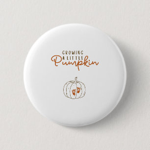 Growing A Little Pumpkin Pregnancy Reveal Hallowee 6 Cm Round Badge