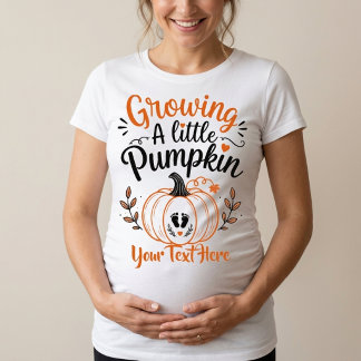 Growing A Little Pumpkin Pregnancy Reveal Tri-Blend Shirt