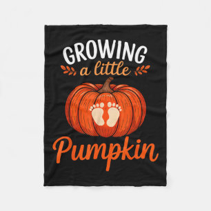 Growing A Little Pumpkin Pregnancy Thanksgiving Ma Fleece Blanket