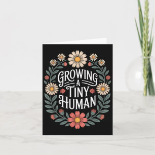 Growing A Tiny Human New Mum Dad Pregnancy Announc Card