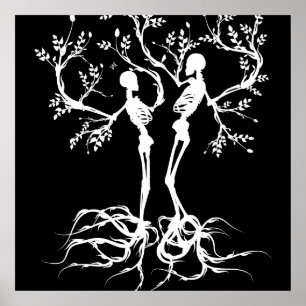 Growing Apart White Poster