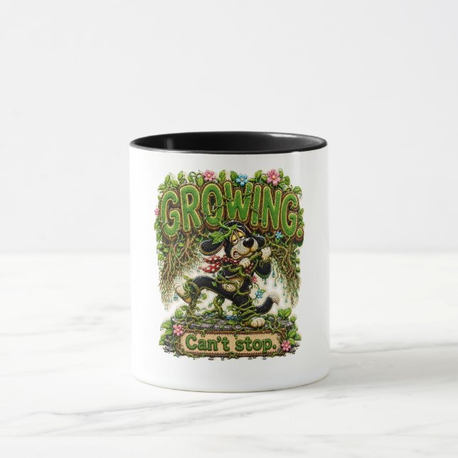 Growing Can't Stop Personalised Funny Nature Mug (Center)