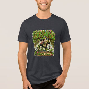 Growing Can't Stop Personalised Funny Nature Tri-Blend Shirt