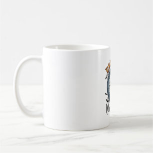 Growing Fangs Black Cat Crescent Moon Bats Hallowe Coffee Mug