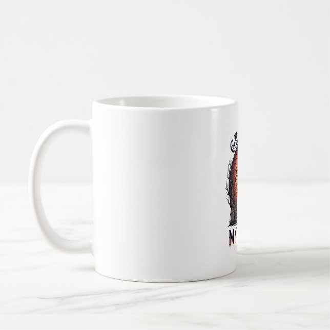 Growing Fangs Halloween Haunted Castle Black Cat M Coffee Mug (Left)